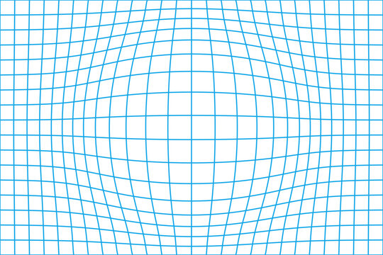 Bulging grid - abstract geometric background, fisheye bulge vector backdrop