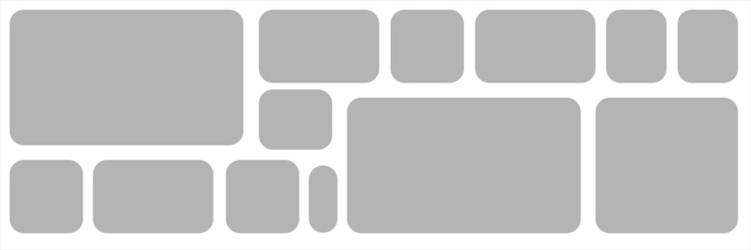 Pictures or photos frame collage. comics page grid layout abstract photo frames and digital photo wall template