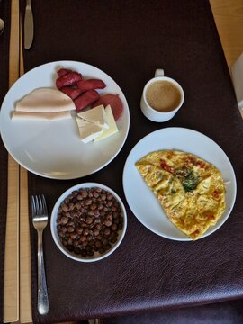Breakfast and coffee