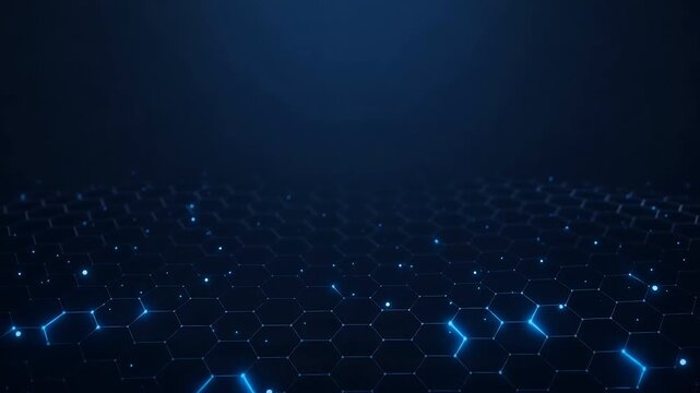 Hexagon Background with Point and Polygon Pattern for Abstract Digital Image,Concept,Science,Network Line and Business Presentation