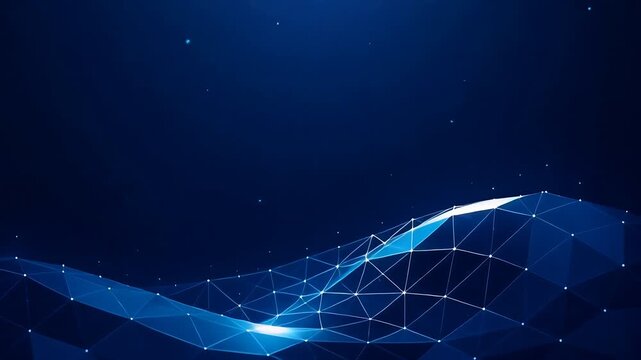 Network Line Background with Point and Polygon Pattern for Abstract Digital Image,Concept and Business Presentation