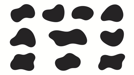 Black irregular shapes icons set © MUKTARANI
