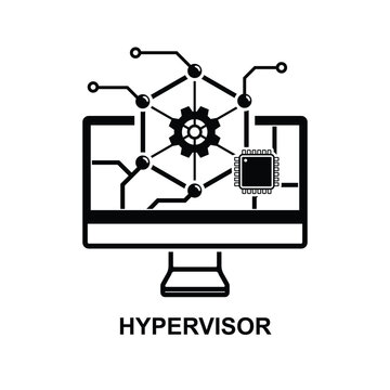 Hypervisor icon isolated on background vector illustration.