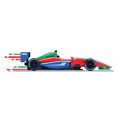 Naklejka premium Colorful Racing Car Speed Motion Graphic Isolated on White Background