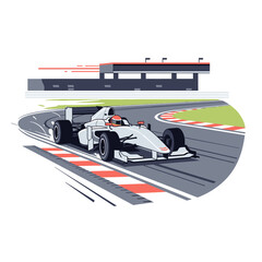 Obraz premium Formula race car speed circuit racing track vehicle speed sport