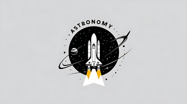 vector illustration of a rocket with star