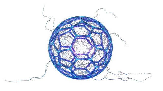 3d geometric sphere isolated on transparent background