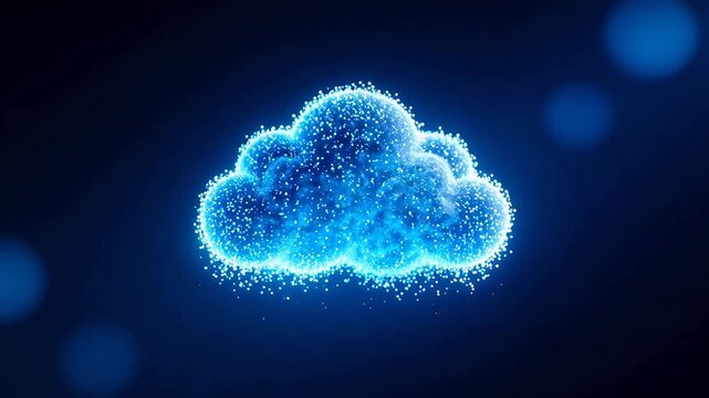 Blue glowing cloudlike structure