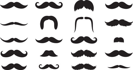 Collection of various mustache styles and shapes © MDZiaul