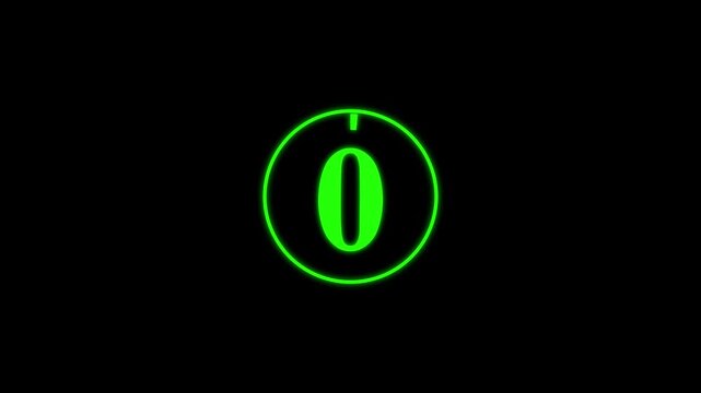 3 to 0 seconds circle countdown timer animation for teaser video. Three second circular countdown clock for ultimate final sale and offer.