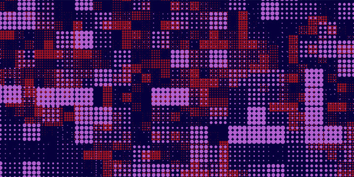 Abstract Digital Technology Futuristic Background. Square Pixels Halftone Pattern Tech Mosaic.  modern good nice
