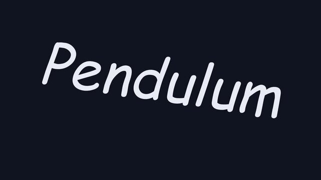 Pendulum text animation: minimalist kinetic typography motion 4k motion minimalist word typography