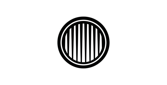 Minimalist Circular Grill Vector Icon