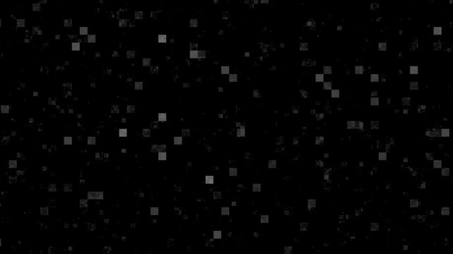 Abstract digital glitch background, with floating pixel particles