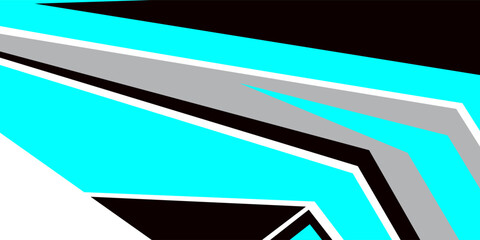 Cargo van decal design vector. Graphic abstract stripe racing background kit designs for wrap vehicle, race car, branding car. © fathor