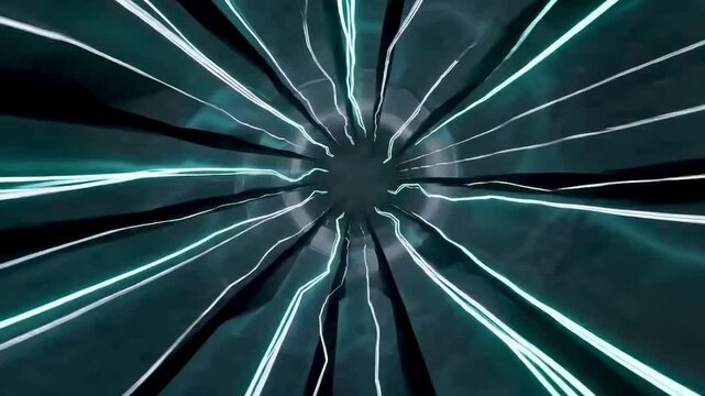 4K Geometric Neural Computation Visualization with Pulsing Light Grid