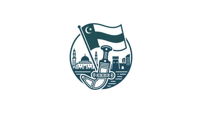 Emirati Culture Emblem with Khanjar Dagger