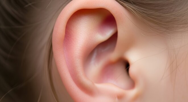 Close up of a human ear