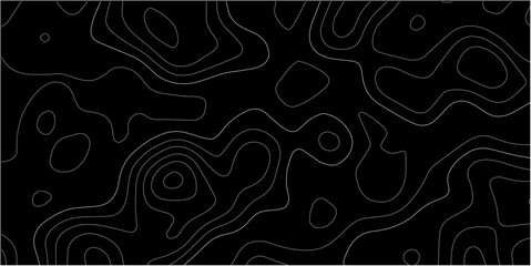 Abstract topographic map contour lines pattern in black with topographic abstract geography elevation cartography background navigation topography © Samim islam