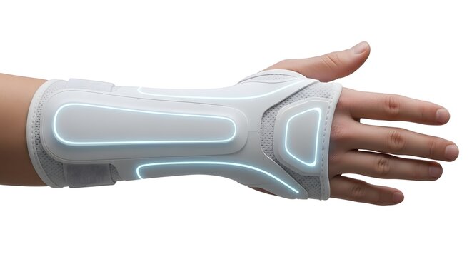 Illuminated wrist brace with adjustable strap