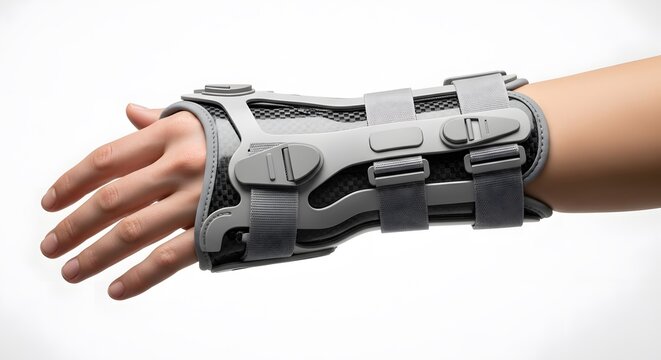 Wrist support brace with adjustable straps for immobilization and pain relief