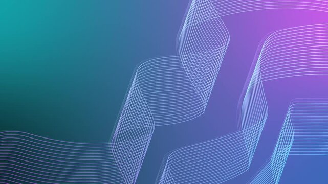 Abstract wave lines creating a flowing modern pattern with a clean minimal look animation