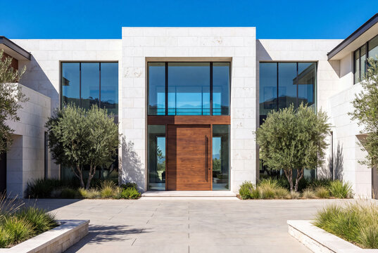 Modern Luxury House Exterior with Contemporary Architecture