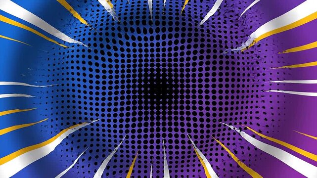 Vibrant abstract colorful comic burst.