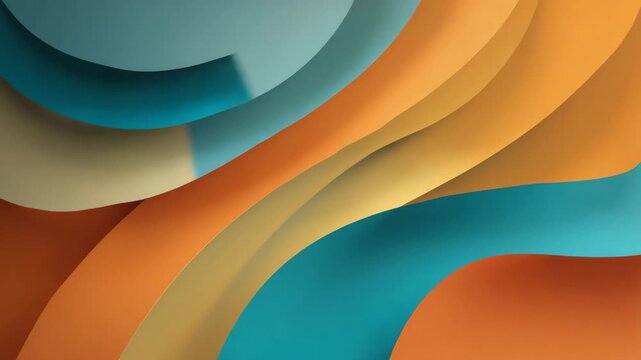 Minimal abstract background formed by overlapping paper like layers soft shadows gentle color contrast clean composition for branding and presentation layouts