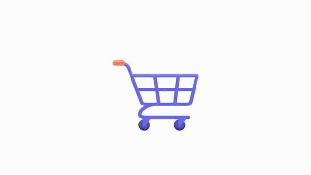 Shopping Cart Checkout Icon Animation | Online Purchase E-Commerce Motion Graphic
