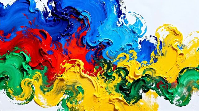 Vibrant abstract paint swirls