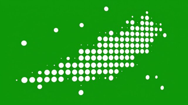 Minimal Scatter Plot Dots Animation on Green Screen Modern Infographic Seamless Loop