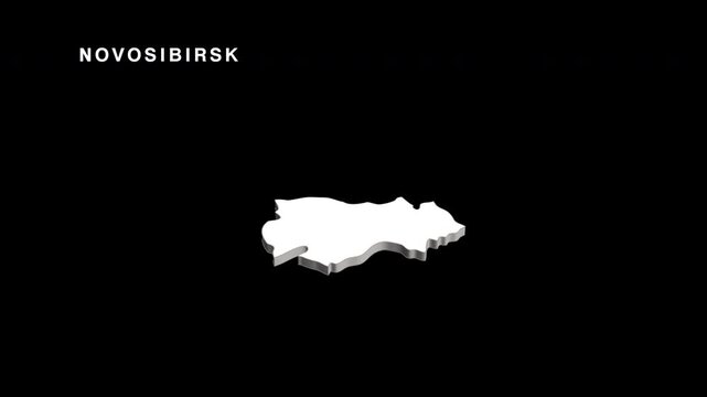Novosibirsk oblast russia region map animation