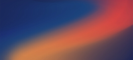 Naklejka premium Abstract Sea background. Deep Blue, orange and red color vector banner. Pastel gradient pattern. Blurred light fuzz colorful gradient background
