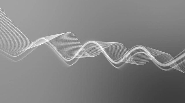 Abstract rainbow flowing wave lines background animation
