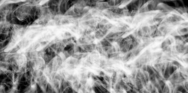 Smoke abstract background, black and white texture