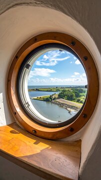 Window View of River.