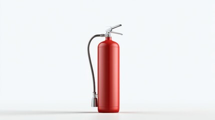 Obraz premium Red Fire Extinguisher Isolated on White Background