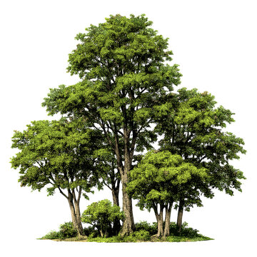 Perfect, this is a classic, high-quality deciduous tree cluster asset. It looks like an oak, banyan, or generic broadleaf tree grove with lower shrubbery at the base.