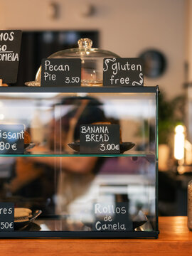 Bakery Display With Various Baked Goods and Price Tags