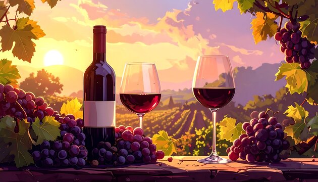 Wine tasting at vineyard.