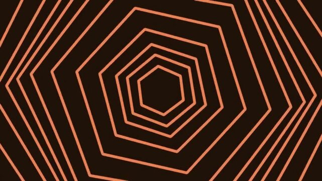 Geometric Spiral Patterns in Concentric Rings Visual Sequence