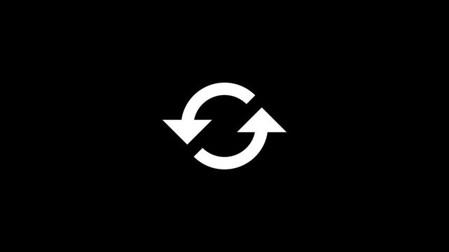 Refresh button icon animation, circle arrow reload rotation.