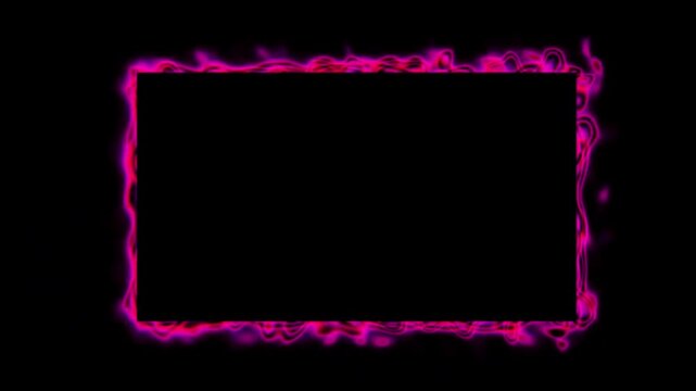 ping Neon Energy Frame Loop on Black Background