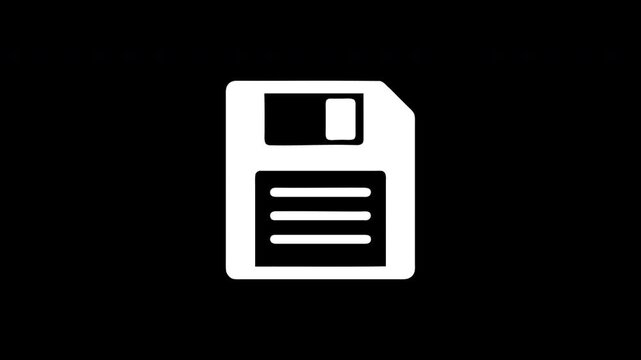 White save floppy disk icon glitching animation