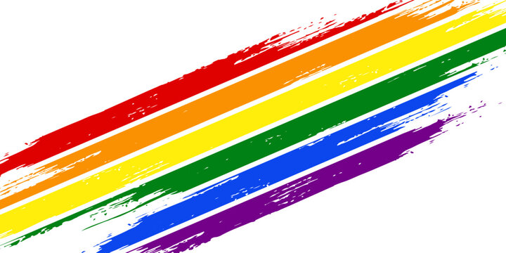 Pride month background. Abstract pride festival. Colorful pride pattern. Celebrate equality, people, loves, heart and lgbtq. Fun design with elements. Wallpaper, banner, poster, postcard, rainbow.