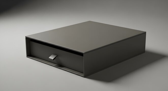 Elegant black gift box with pull tab a minimalist presentation for jewelry watches or small luxury items