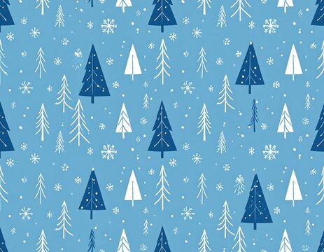 Winter Trees Pattern.