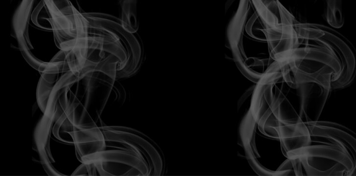 Smoke abstract background, black background with white smoke