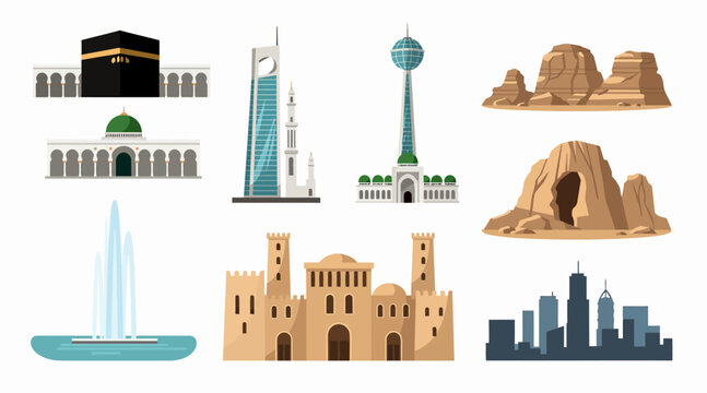 Middle Eastern Landmarks and Monuments Vector Collection